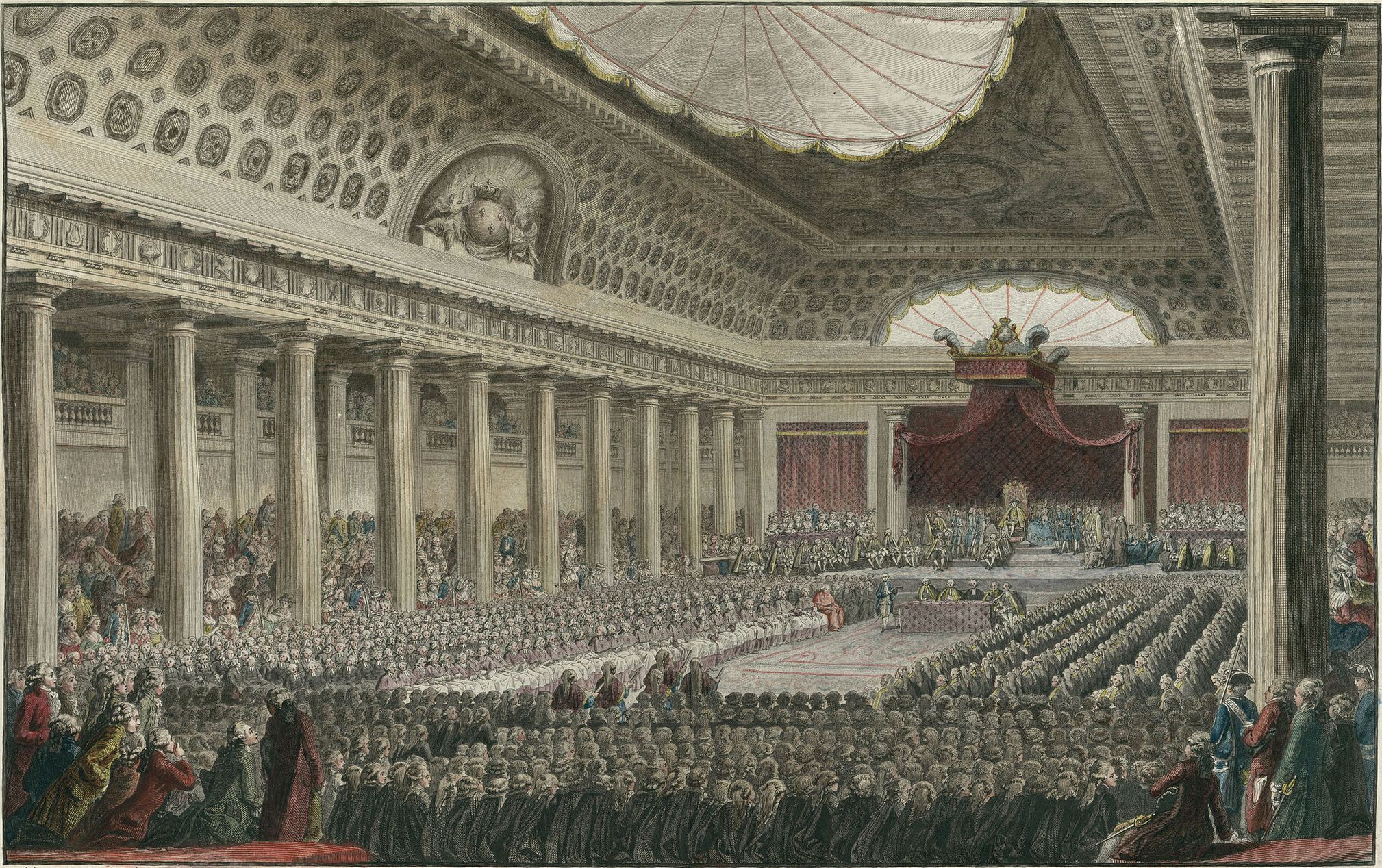 Shromáždění Generálních stavů Francie 1789 pravice vpravo