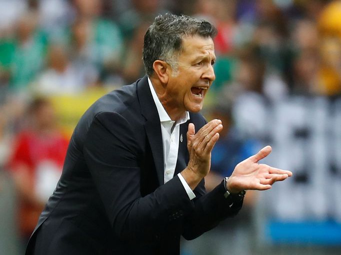 Mexický trenér Juan Carlos Osorio v zápase Německo - Mexiko na MS 2018