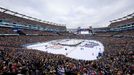 Foxborough, MA, USA; A general view of Gillette Stadium during the Winter Classic hockey game between the Montreal Canadiens and the Boston Bruins.