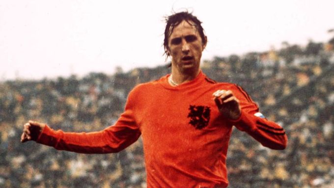 Johan Cruyff na mistrovství světa 1974, kde si zahrál finále