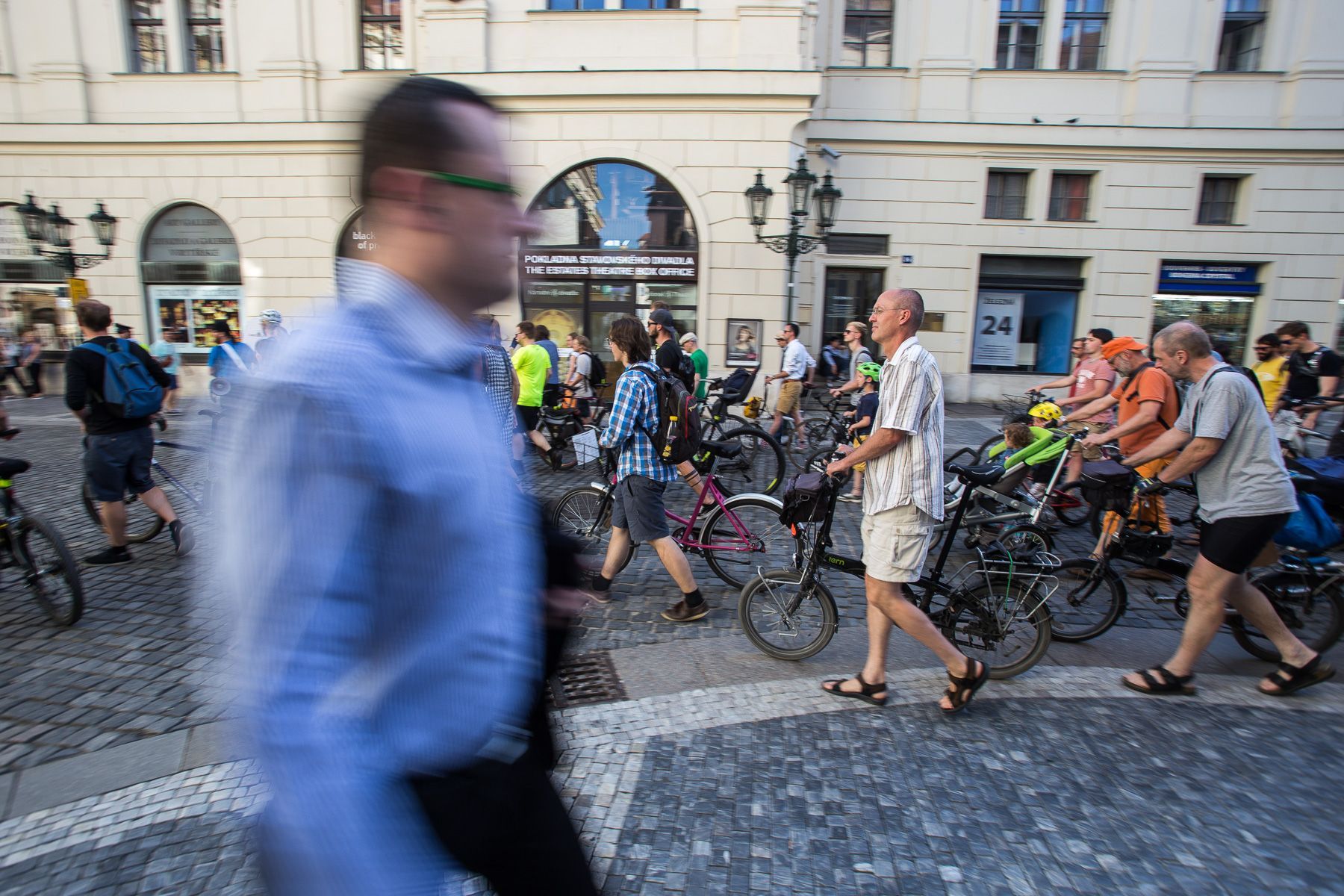 Protest proti zákazu jízdních kol v pěších zónách na Praze 1, sdružení Auto*Mat