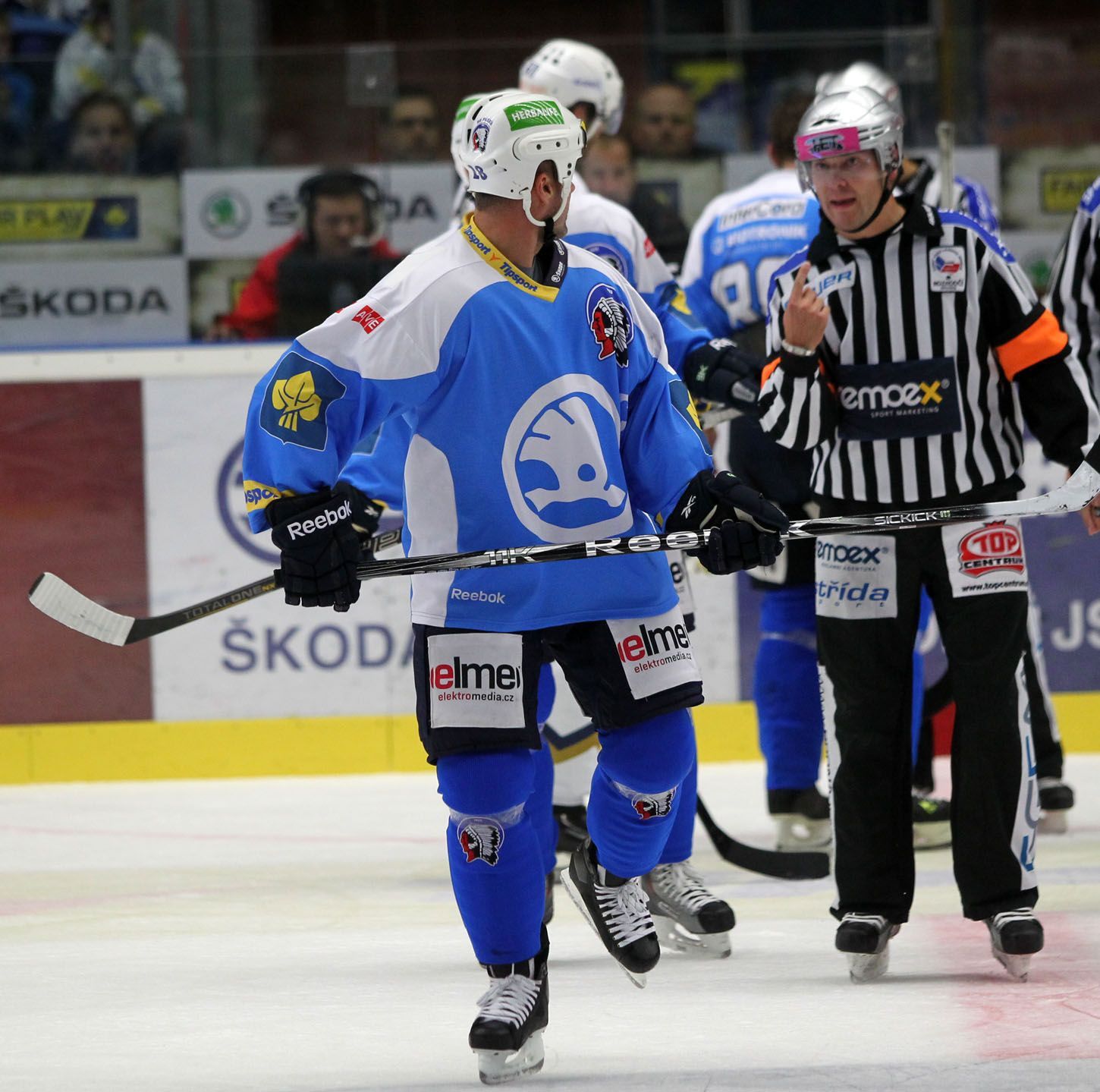 Hokejisté Kladna v utkání 11. kola Tipsport extraligy 2012/13 proti Plzni.