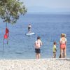 Chorvatsko 2020, pláže, dovolená, koupání, léto, teplo, plavky