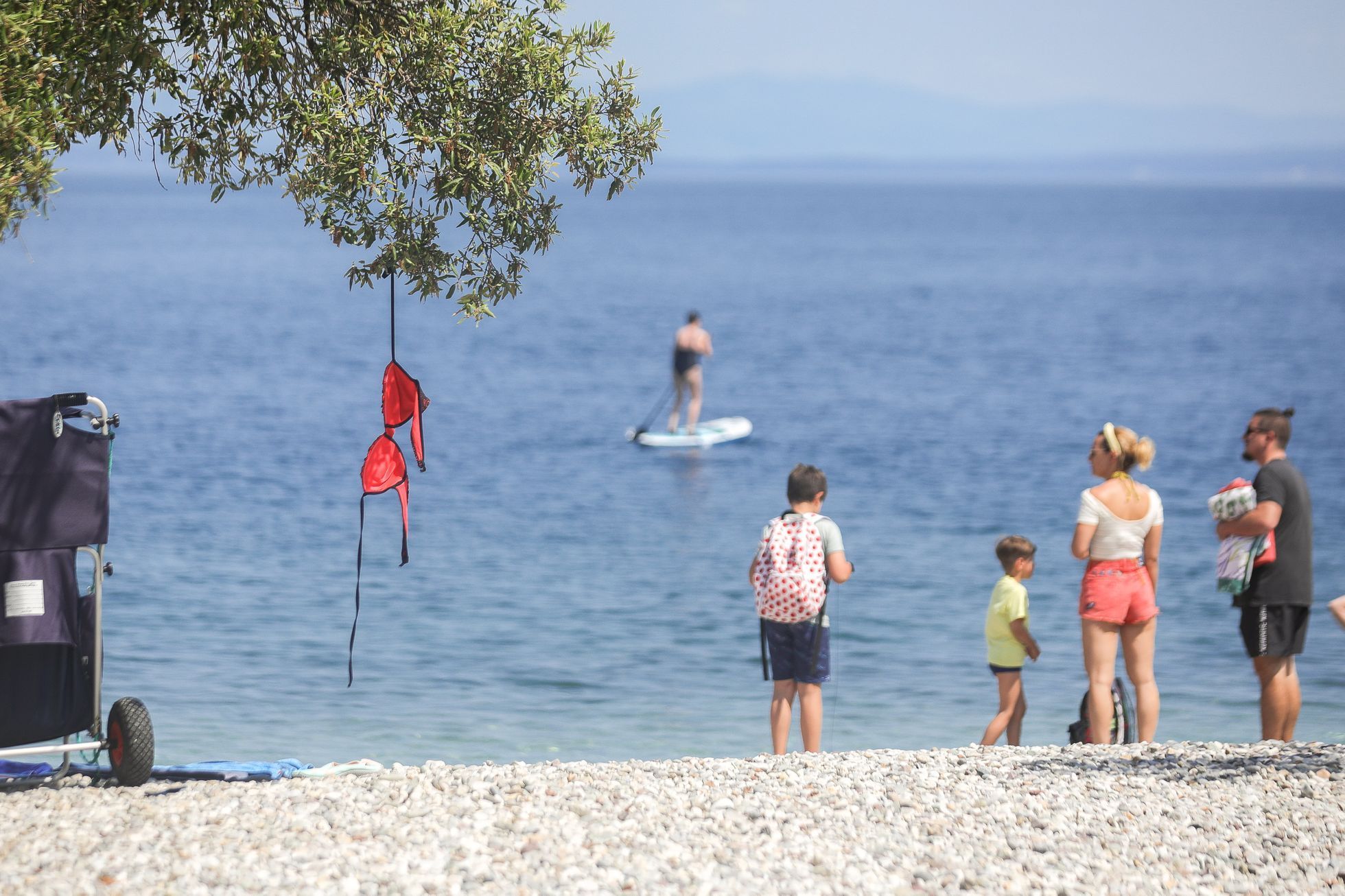 Chorvatsko 2020, pláže, dovolená, koupání, léto, teplo, plavky