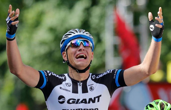 Marcel Kittel ve finiši první etapy 101. Tour de France