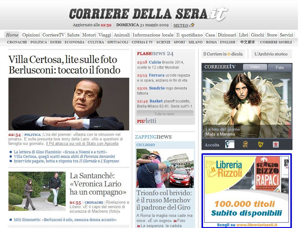 Corriere della Sera, Berlusconi