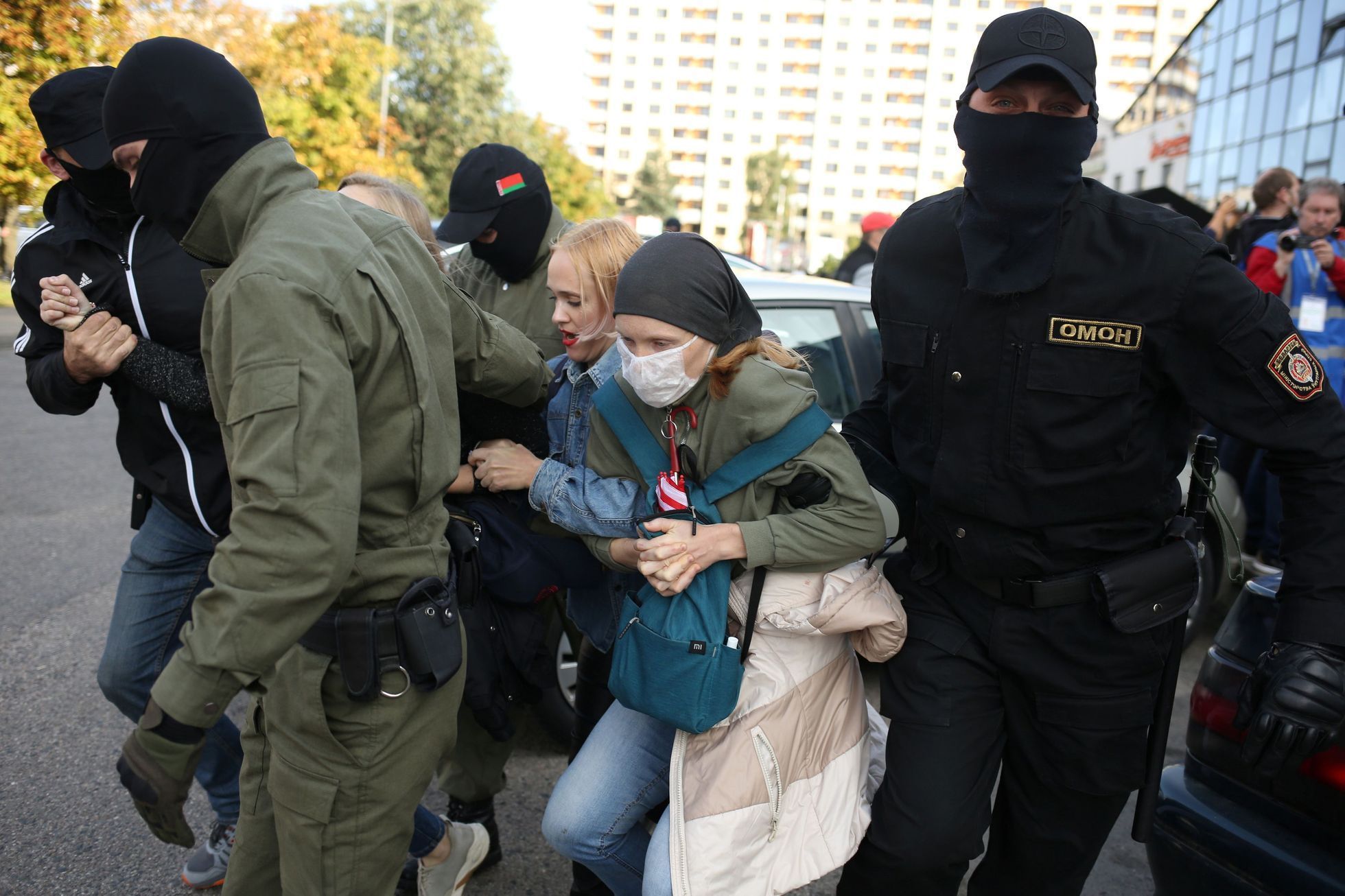 Bělorusko - Minsk - zásah policie - září 2020