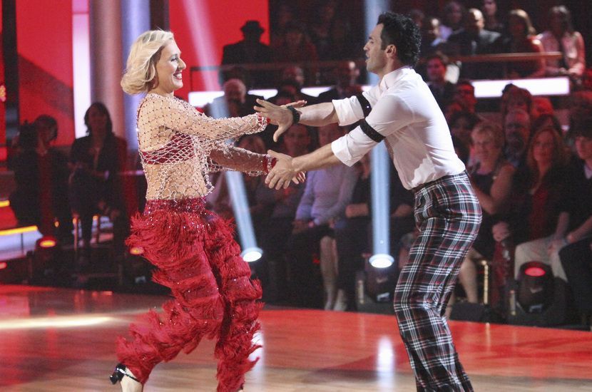 Momentka z vysílání ABC: Martina Navrátilová v Dancing with the Stars