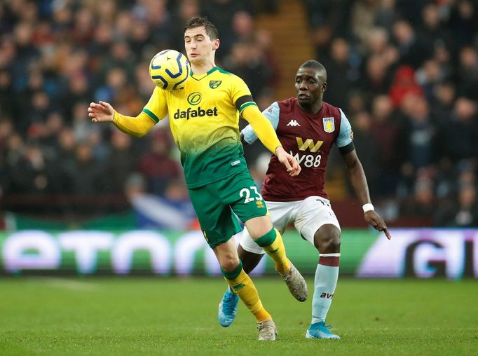 Soccer Football - Premier League - Aston Villa v Norwich City - Villa Park, Birmingham, Britain - December 26, 2019  Norwich City's Kenny McLean in action with Aston Vill