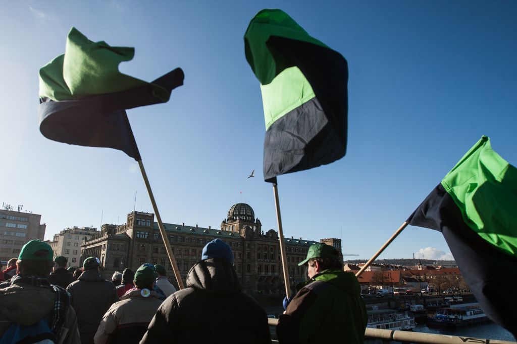 Demonstrace za prolomení těžebních limitů