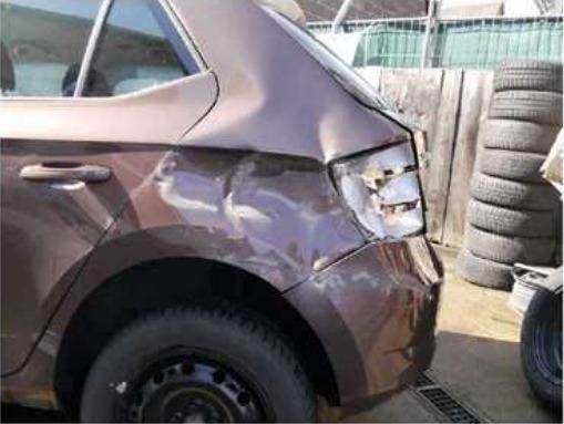 Škoda Fabia po havárii