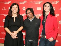 Tinatin Gurchiani (vpravo) na festivalu Sundance