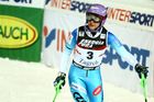Šárka Strachová během slalomu v Záhřebu