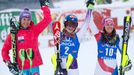 Strachová, Shiffrinová a Holdenerová na stupních vítězů v Kühtai