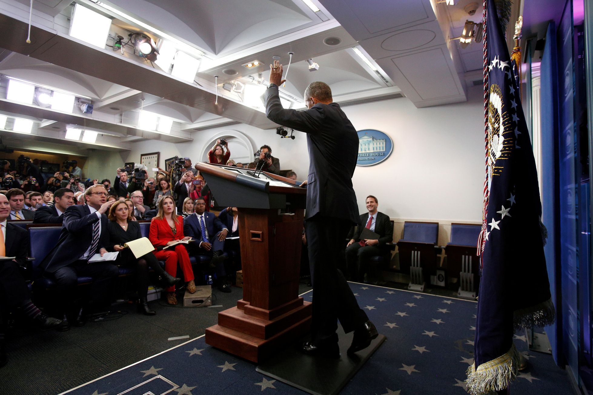 Barack Obama na své poslední tiskové konferenci v Bílém domě