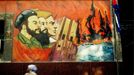 A mural of the revolution on a street in Havana, Cuba.