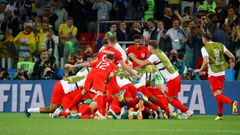 Angličané slaví postup v zápase Kolumbie - Anglie na MS 2018