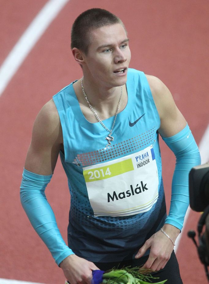 Praha Indoor 2014: Pavel Maslák (500 m)