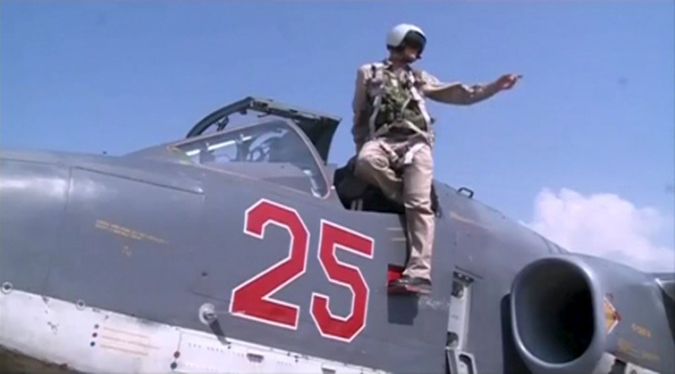 Ruský pilot v Sýrii.