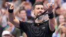 Novak Djokovič v utkání 3. kola US Open 2025