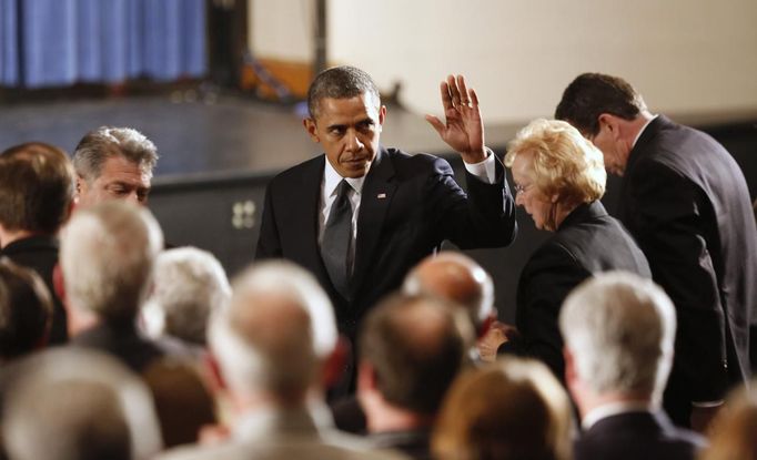 Barack Obama v Newtownu.