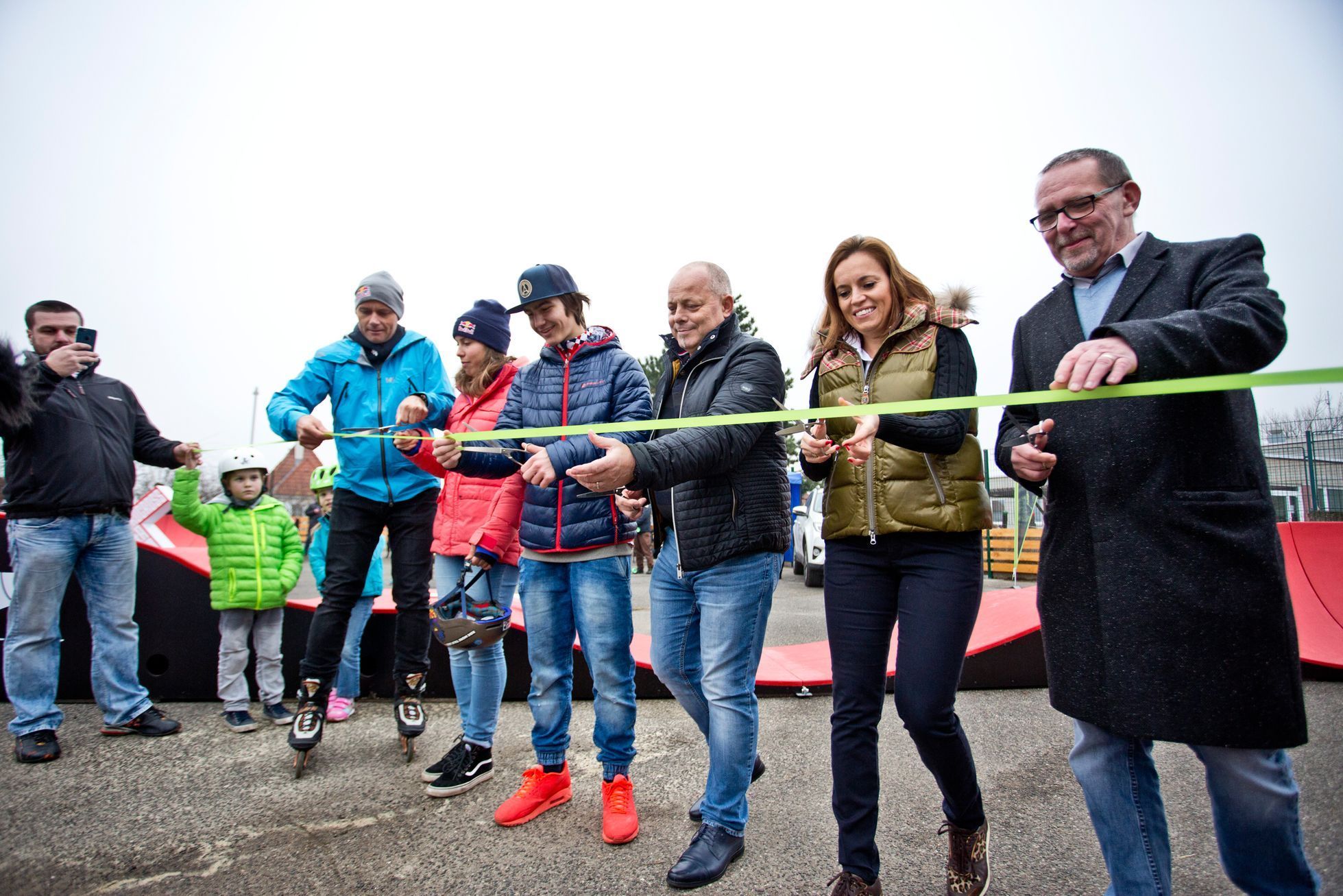 Eva Samková - otevření pumptrackové dráhy