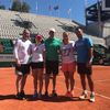 Somina Halepová, Světlana Kuzněcovová a André Agassi před French open 2017