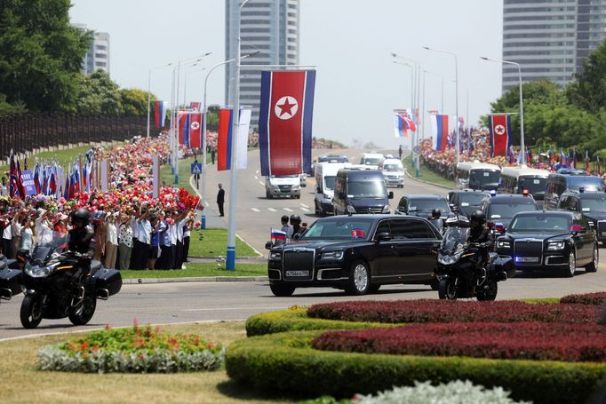 Ruský prezident Vladimir Putin na návštěvě Severní Koreji.