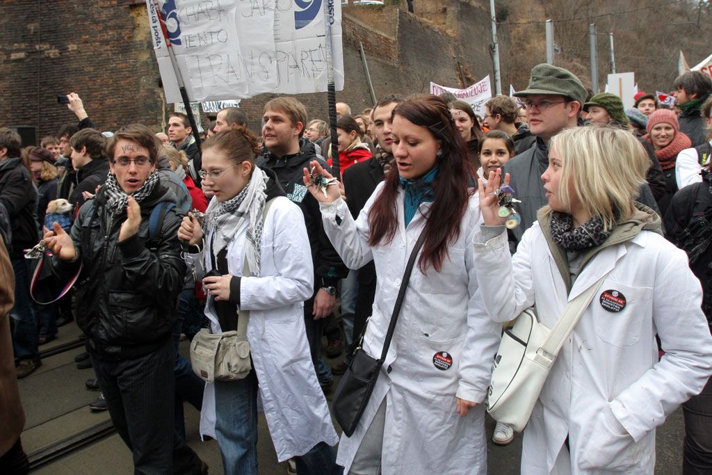 Týden neklidu, demonstrace v Praze