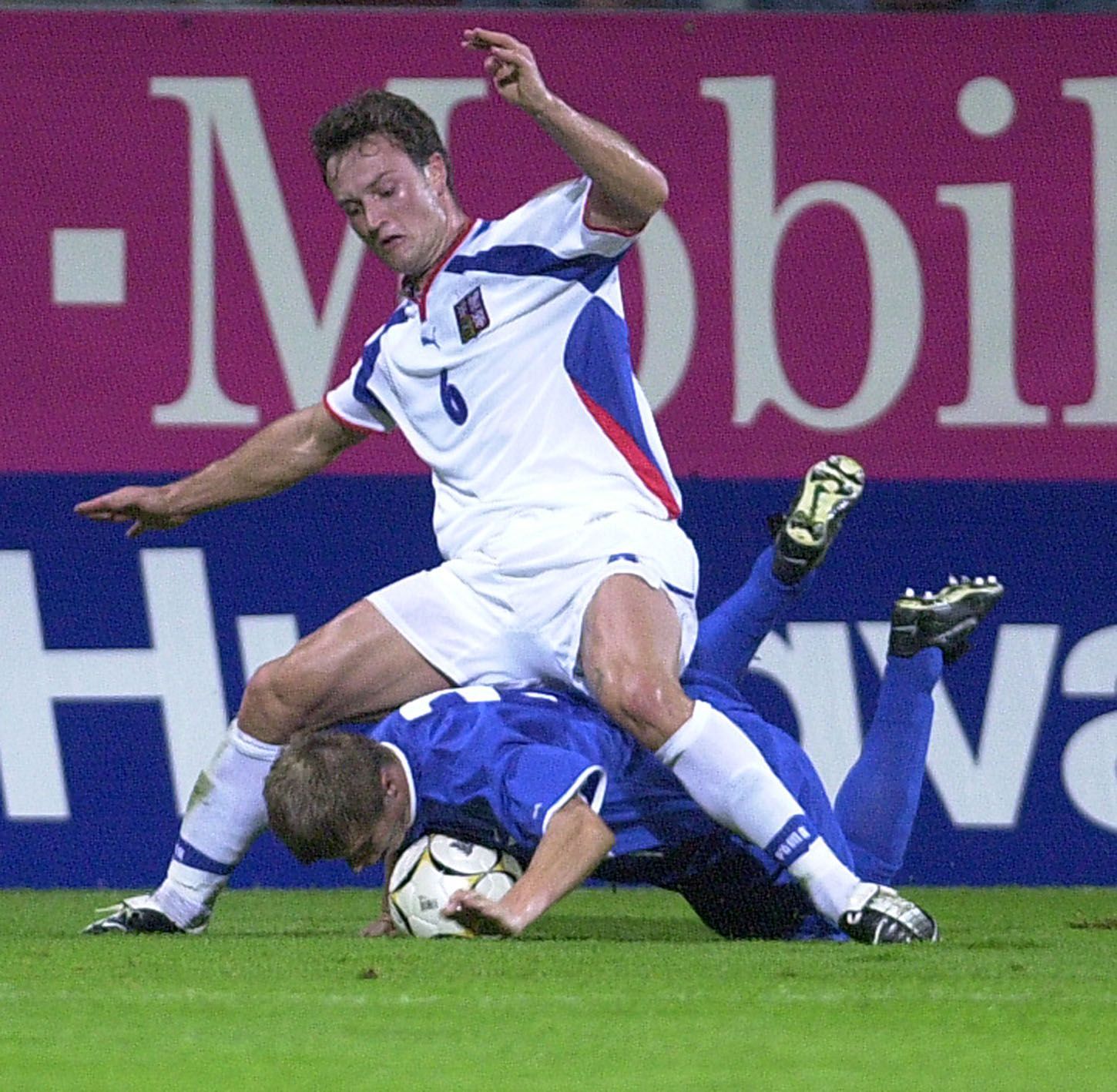 Čeští fotbalisté v utkání proti Slovensku