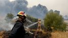 Lesní požáry v Řecku.