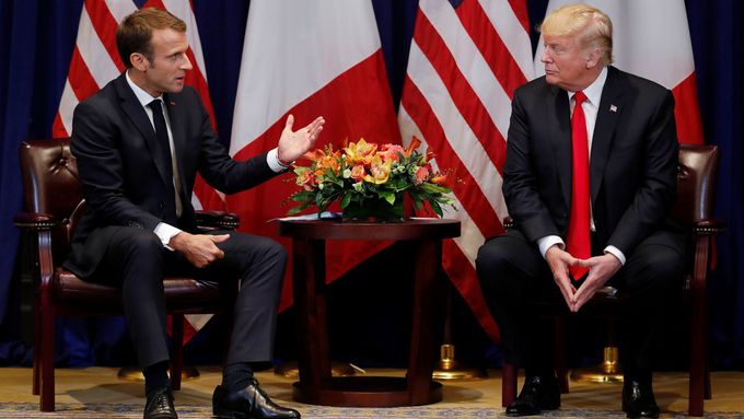 Macron a Trump se sešli v New Yorku. Jednají o terorismu a obchodu