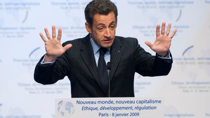 Nicolas Sarkozy na konferenci Nový svět, nový kapitalismus. Etika, rozvoj, regulace.