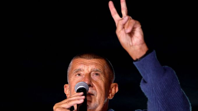 Předseda hnutí ANO Andrej Babiš během předvolební kampaně.