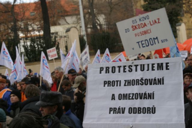 Demonstrace odborů