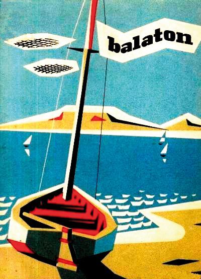Plakát lákající na dovolenou u Balatonu