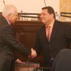 Václav Klaus na klubu poslanců ČSSD