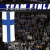 Finští fanoušci slaví postup ve čtvrtfinále MS 2022 Slovensko - Finsko
