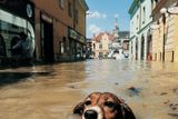 Jedna z nejoblíbenějších Fotografií roku pochází z roku 1997 a pořídil ji Petr Josek. Povodně dokumentoval v Uherském Hradišti.