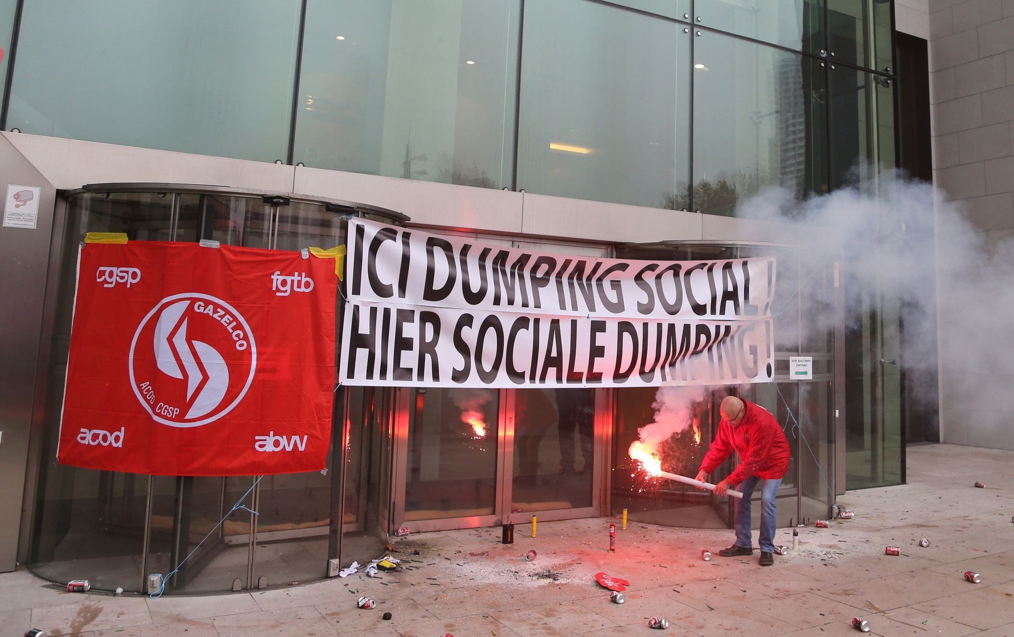 Belgie - Brusel - demonstrace