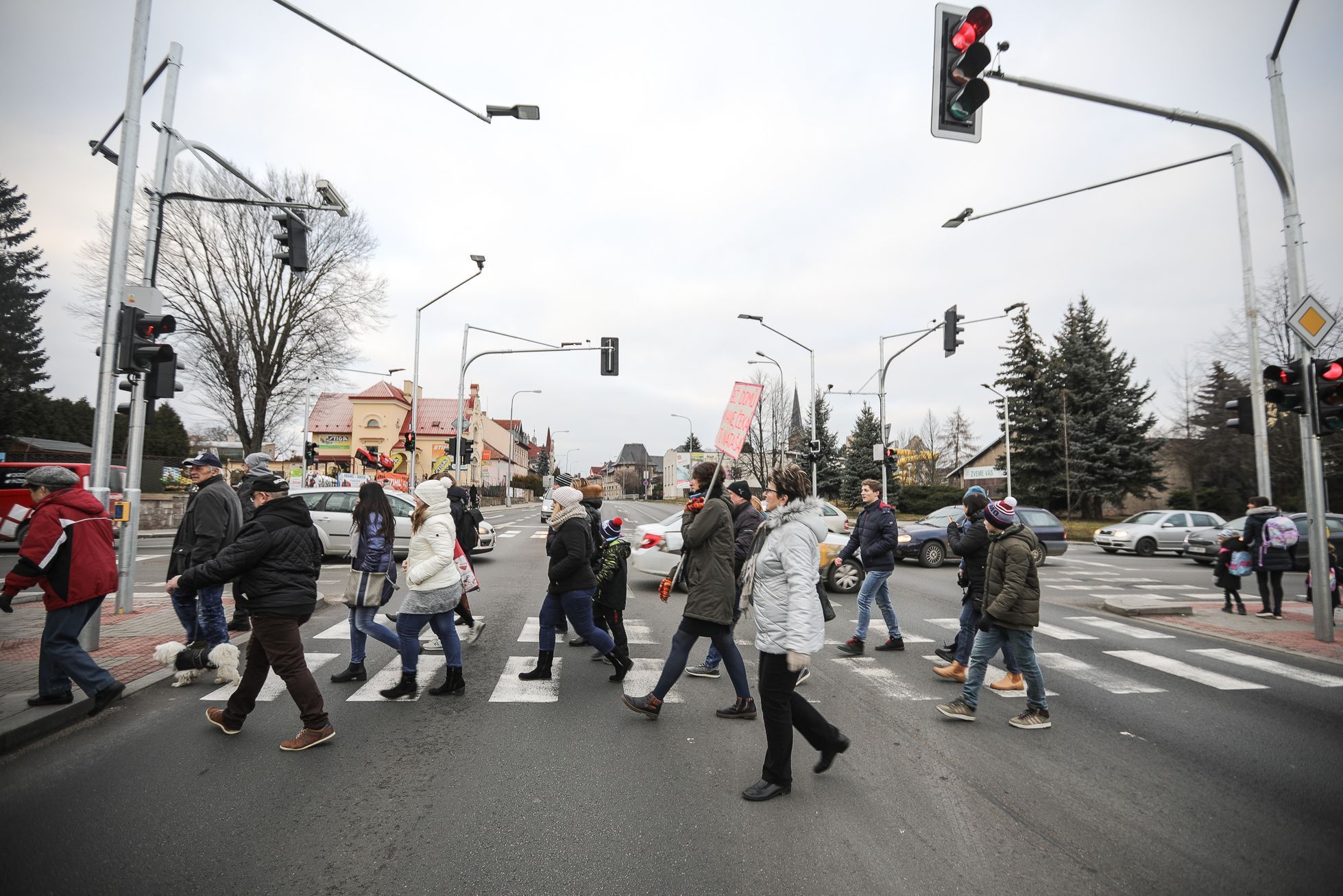 Pochod po 30. letech proti Sovětské okupaci a vojsku ve městě - Vysoké Mýto