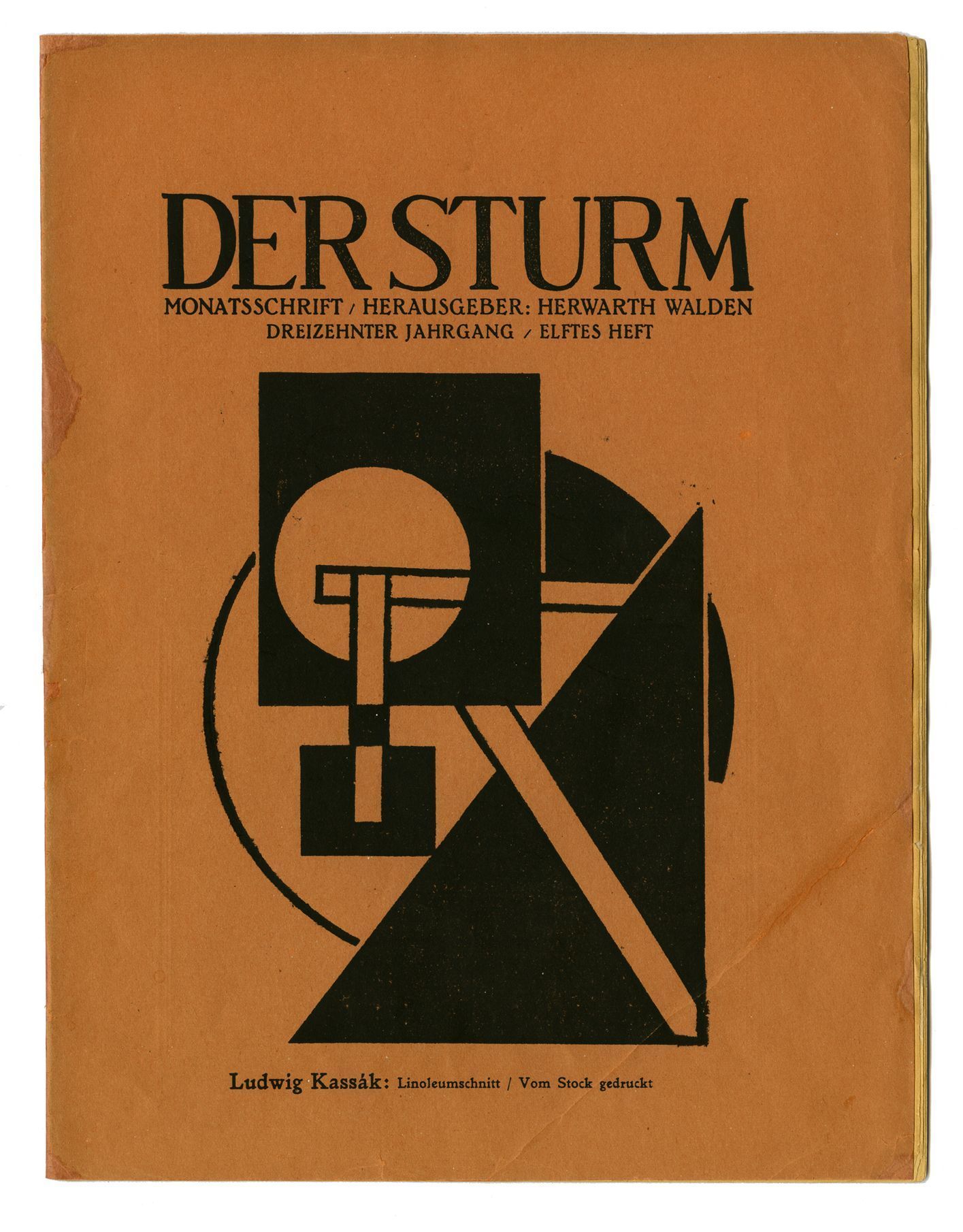 Lajos Kassák: Obálka časopisu Der Sturm, č. 11, Berlín, 1922