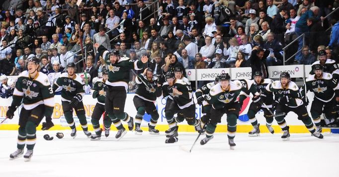 AHL: hráči Texas Stars slaví vítězství v Calder Cupu