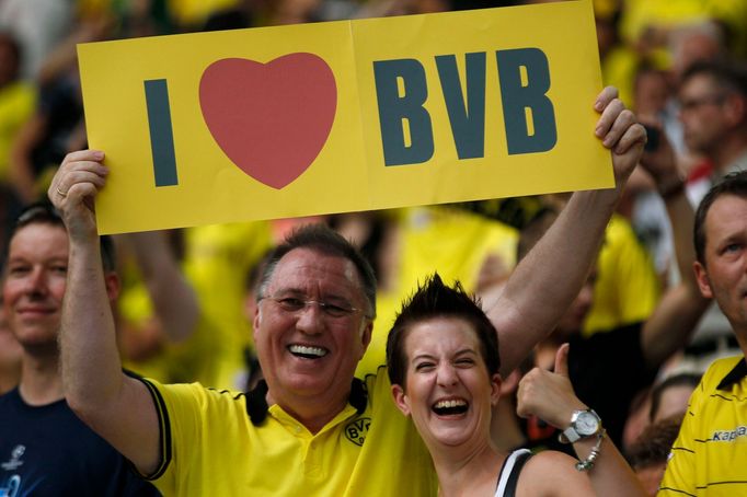 Fotbal, německý Superpohár, Dortmund - Bayern: fanoušci Borussie