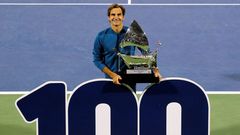 Roger Federer na turnaji v Dubaji