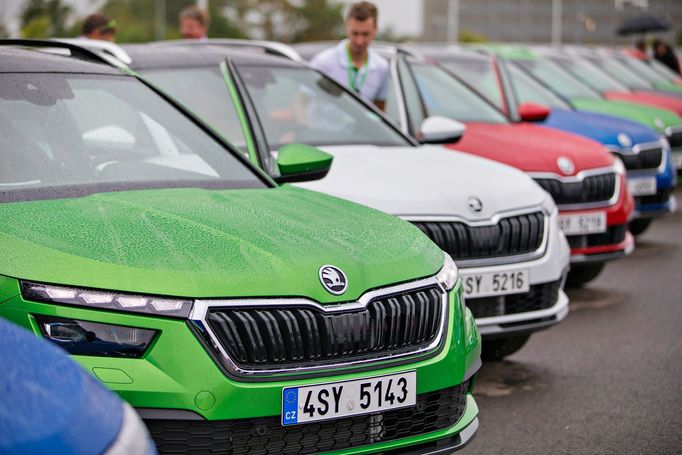 Představení Škody Kamiq novinářům ve francouzském Alsasku v srpnu 2019