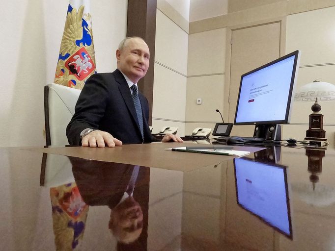 Ruský prezident Vladimir Putin odvolil v prezidentských volbách elektronicky.