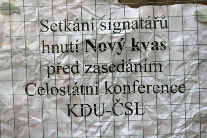 Plakátek na celostátní konferenci KDU-ČSL