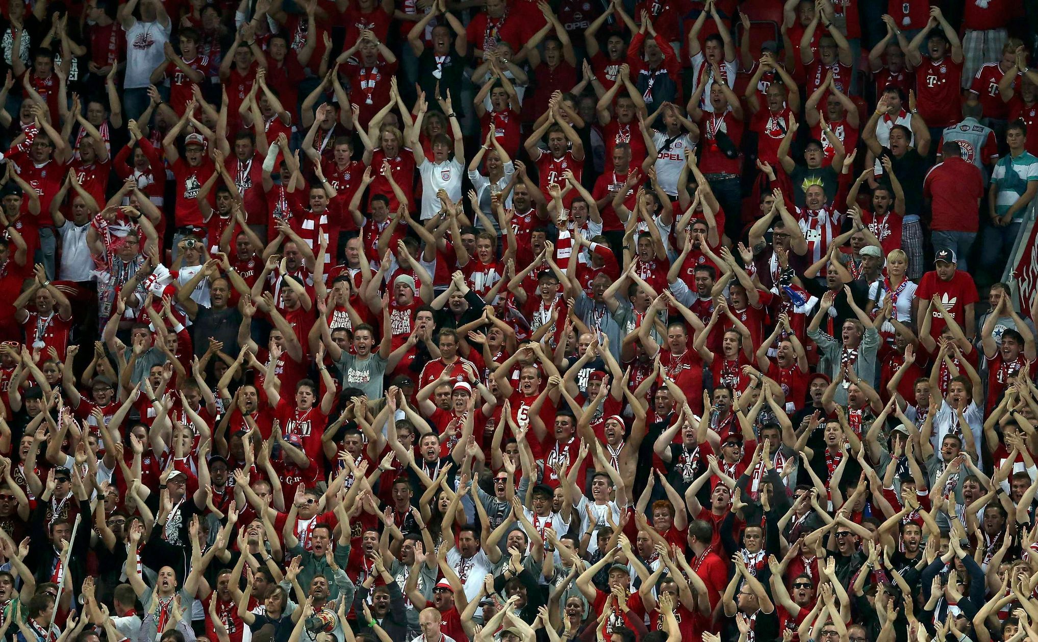 Fanoušci Bayernu Mnichov v Evropském superpoháru