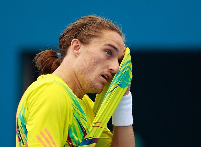 Ukrajinský tenista Alexandr Dolgopolov na turnaji v Brisbane